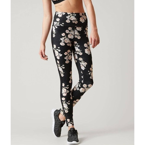 Free People Pants - Free‎ People Movement Floral Dark Leggings Womens Small Floral Workout Athletic